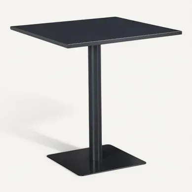 Table Fixe En Métal Gris Anthracite 70x76cm Table Fixe En Métal Gris Anthracite 70x76cm