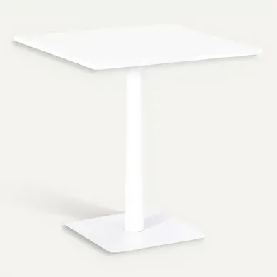 Table Fixe En Métal Blanc 70x76cm Table Fixe En Métal Blanc 70x76cm