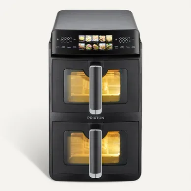Friteuse à Air Verticale 10l, Double Panier, 2600w, écran Tactile, 10 Programmes, 80–200 °c Friteuse à Air Verticale 10l, Double Panier, 2600w, écran Tactile, 10 Programmes, 80–200 °c