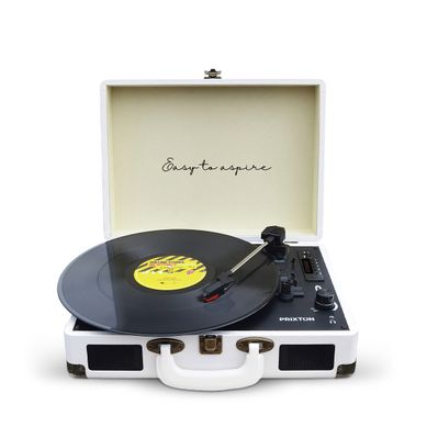 Platine Vinyle Vc400 - Tourne-disque Avec Bluetooth - Lecteur Et Convertisseur Des Vinyles - Blanc