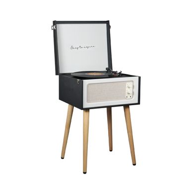 Platine Vinyle Detroit - Tourne-disque Vintage - Lecteur Des Vinyles, Radio Fm Et Bluetooth