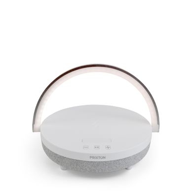 Lampe LED sans fil - Multifonction - Chargeur - Enceinte Bluetooth - Commande tactile - Blanc Lampe LED sans fil - Multifonction - Chargeur - Enceinte Bluetooth - Commande tactile - Blanc