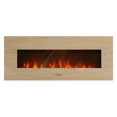 Cheminée Électrique Panoramique 2000w Avec Éclairage LED D'ambiance Et Panneau Frontal En Mdf