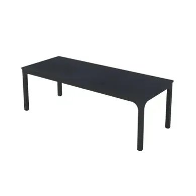Bureau De Direction Rectangulaire En Bois Et Métal - Noir - 200x70x75 Cm