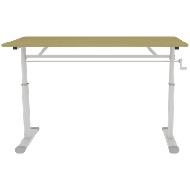 Bureau D'étude Réglable En Hauteur - Bois Et Métal - Naturel - 120 X 60 X 90 Cm