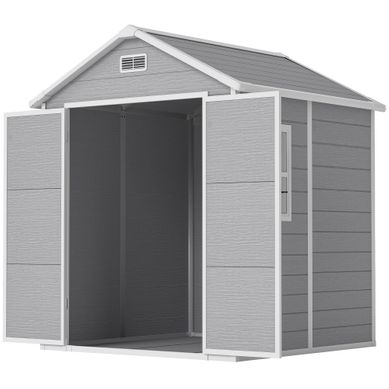 Abri De Jardin - Polypropylène - Gris - 182x151x219 Cm Abri De Jardin - Polypropylène - Gris - 182x151x219 Cm