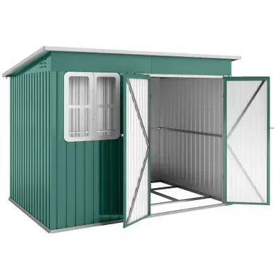 Abri De Jardin En Métal - Vert - 260x177x190 Cm Abri De Jardin En Métal - Vert - 260x177x190 Cm