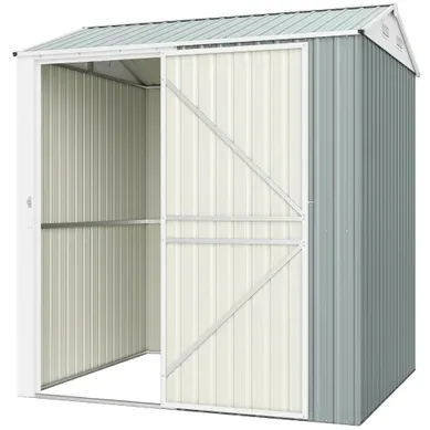Abri De Jardin En Acier Galvanisé - Gris - 209x177x236 Cm Abri De Jardin En Acier Galvanisé - Gris - 209x177x236 Cm