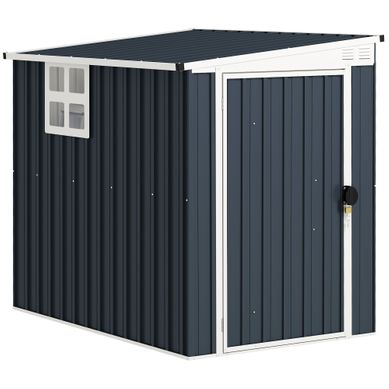 Abri De Jardin - Acier Galvanisé - Gris Foncé - 193x128x181 Cm Abri De Jardin - Acier Galvanisé - Gris Foncé - 193x128x181 Cm