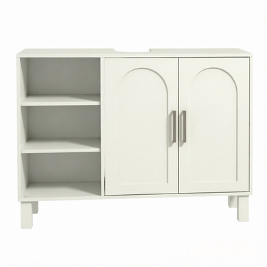 Meuble Sous-vasque - Mdf Et Panneaux De Particules - Crème - (90x30x63 Cm) Meuble Sous-vasque - Mdf Et Panneaux De Particules - Crème - (90x30x63 Cm)