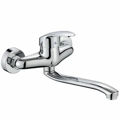 Robinet De Cuisine Avec Bec Pivotant, Double Commande Eau Chaude Et Froide, En Alliage De Zinc Robinet De Cuisine Avec Bec Pivotant, Double Commande Eau Chaude Et Froide, En Alliage De Zinc