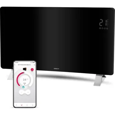 Radiateur Intelligent Wi-fi En Verre - Scf 4741bk - 2400 W - 2 Niveaux - Thermostat - Noir Radiateur Intelligent Wi-fi En Verre - Scf 4741bk - 2400 W - 2 Niveaux - Thermostat - Noir