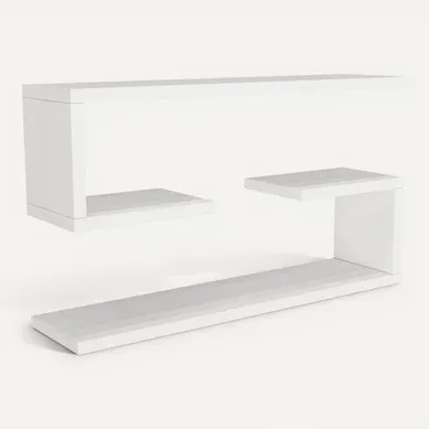 étagère Murale En Bois "jenika" - 60 X 14 X 18 Cm - Blanc