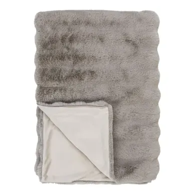 Galena Plaid En Pelliccia Sintetica Grigia 130x180 Cm Galena Plaid En Pelliccia Sintetica Grigia 130x180 Cm