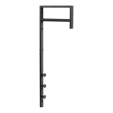 Porte-vêtements Mural Trento En Métal Noir Avec Barre Et 3 Crochets 30x82 Cm
