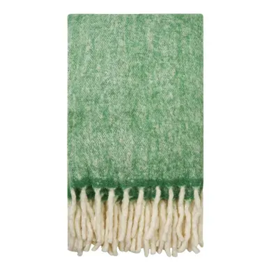 Carmel - Plaid En Mélange De Laine Vert 130x170 Cm Carmel - Plaid En Mélange De Laine Vert 130x170 Cm