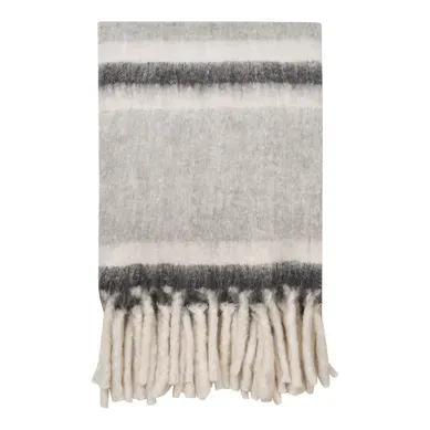Plaid Carmel En Mélange De Laine Gris Et Blanc Avec Franges 130x170 Cm Plaid Carmel En Mélange De Laine Gris Et Blanc Avec Franges 130x170 Cm