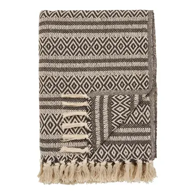 Plaid Adana En Tissu Doux Marron 130x180 Cm Plaid Adana En Tissu Doux Marron 130x180 Cm