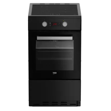 Cuisinière induction BEKO FSE58301BC 3 foyers Noir Cuisinière induction BEKO FSE58301BC 3 foyers Noir vue de face