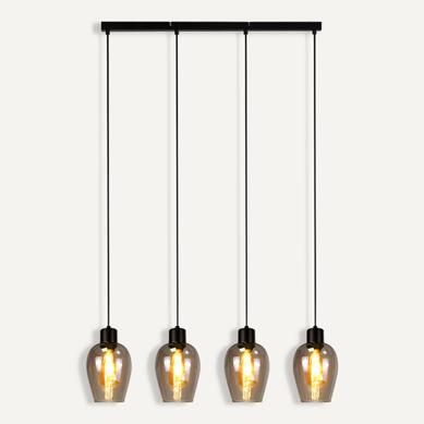 Suspension Salle à Manger 4 Flamme Noire E27 Suspension Vintage Pour Cuisine (sans Source Lumineuse) Suspension Salle à Manger 4 Flamme Noire E27 Suspension Vintage Pour Cuisine (sans Source Lumineuse)