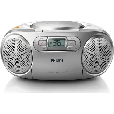 Radio Cassette Cd Portable Silver Az127/12