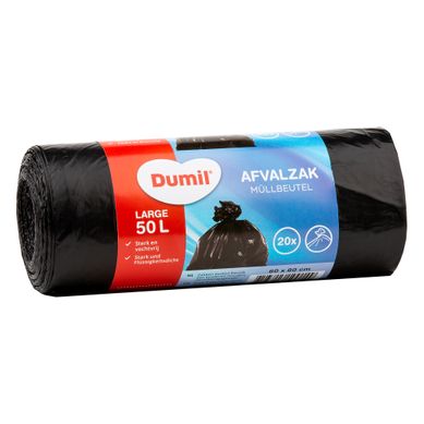 Sac poubelle 50L DUMIL Noir vue 3/4