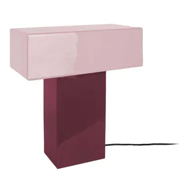 Lampe De Table Grato Recto Mauve Foncé Et Lavande Lampe De Table Grato Recto Mauve Foncé Et Lavande