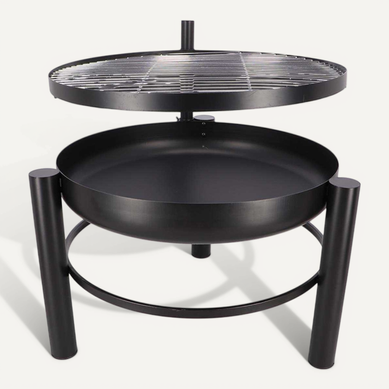 Brasero En Métal Avec Grille De Cuisson Intégrée 66 X 78 X 69 Cm Brasero En Métal Avec Grille De Cuisson Intégrée 66 X 78 X 69 Cm