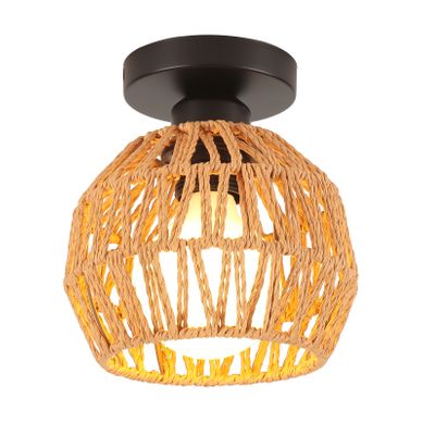 Lampe De Plafond Rétro Plafonnier Tressé En Corde De Chanvre Plafonnier Moderne Lampe De Plafond Rétro Plafonnier Tressé En Corde De Chanvre Plafonnier Moderne
