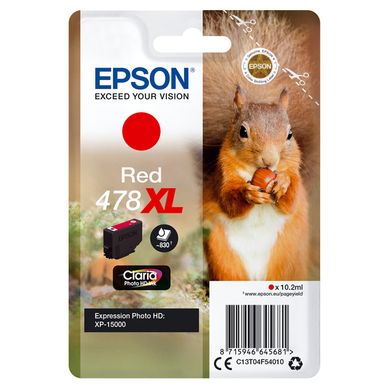 Cartouches D'encre Squirrel Singlepack Red 478xl Claria Photo Hd Ink Cartouches D'encre Squirrel Singlepack Red 478xl Claria Photo Hd Ink