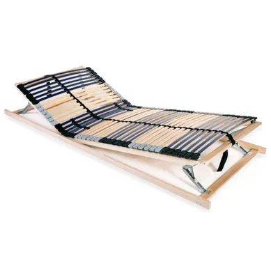 Sommier À Lattes 7 Zones Réglables Tête Et Pied 90x200 Cm Cadre En Bois De Hêtre Sommier À Lattes 7 Zones Réglables Tête Et Pied 90x200 Cm Cadre En Bois De Hêtre