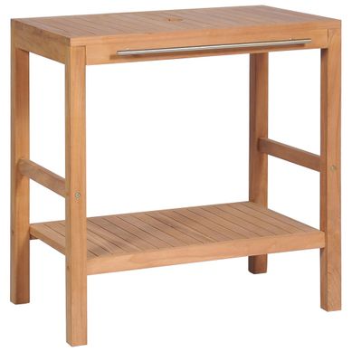 Meuble Sous-Lavabo De Salle De Bains Teck Massif 74x45x75 Cm