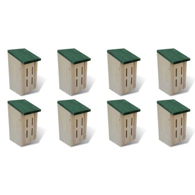 Maison Pour Papillons 8 PCs Bois 14 X 15 X 22 Cm