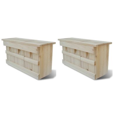 Maisons Pour Moineau 2 Pièces Bois 44 X 15,5 X 21,5 Cm