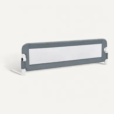 Barrière De Sécurité De Lit D'enfant Gris 120x42 Cm Polyester Barrière De Sécurité De Lit D'enfant Gris 120x42 Cm Polyester