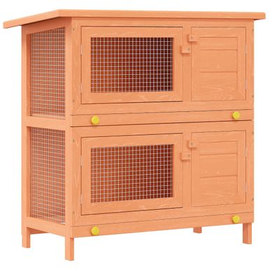 Clapier Extérieur Pour Lapin Cage à Animaux Toit En Asphalte et Plateau Amovible 4 Portes Bois Clapier Extérieur Pour Lapin Cage à Animaux Toit En Asphalte et Plateau Amovible 4 Portes Bois