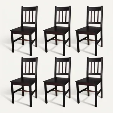 Chaises De Salle à Manger Design Ergonomique et Finition Facile à Nettoyer 6 Pièces Pin Chaises De Salle à Manger Design Ergonomique et Finition Facile à Nettoyer 6 Pièces Pin