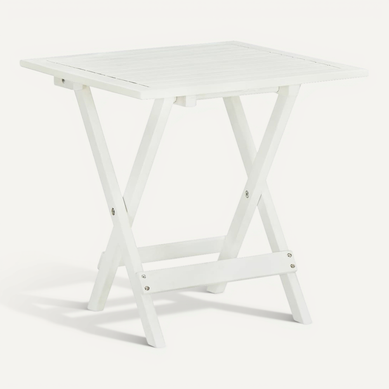 Table De Bistro Blanc 46x46x47 Cm Bois D'acacia Massif Table De Bistro Blanc 46x46x47 Cm Bois D'acacia Massif