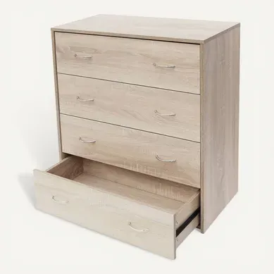 Commode Avec 4 Tiroirs 60x30,5x71 Cm Couleur De Chêne Commode Avec 4 Tiroirs 60x30,5x71 Cm Couleur De Chêne