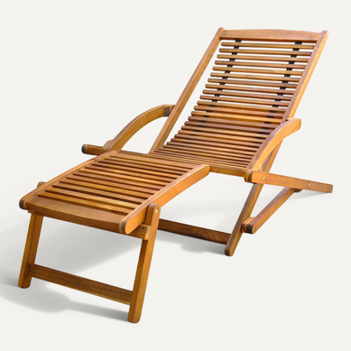Chaise De Deck Avec Repose-pieds Ajustable Et Inclinaison À 3 Positions Bois D'acacia Solide Pliable Chaise De Deck Avec Repose-pieds Ajustable Et Inclinaison À 3 Positions Bois D'acacia Solide Pliable