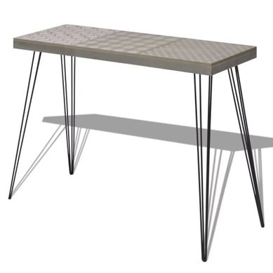 Table Console 90 X 30 X 71,5 Cm Gris Table Console 90 X 30 X 71,5 Cm Gris