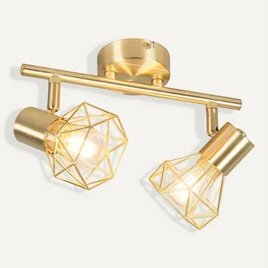 Spot Encastré Art Déco En Laiton Inclinable Et Orientable 2 Lumières - Mosh Spot Encastré Art Déco En Laiton Inclinable Et Orientable 2 Lumières - Mosh