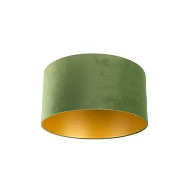 Abat-jour Vert Velours 50/50/25 Avec Intérieur Doré Abat-jour Vert Velours 50/50/25 Avec Intérieur Doré
