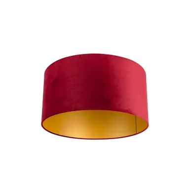 Abat-jour Velours Rouge 50/50/25 Avec Intérieur Doré Abat-jour Velours Rouge 50/50/25 Avec Intérieur Doré