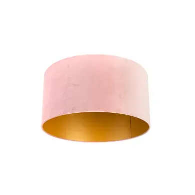 Abat-jour Velours Rose 50/50/25 Avec Intérieur Doré Abat-jour Velours Rose 50/50/25 Avec Intérieur Doré