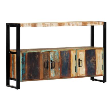 Buffet 120x30x75 Cm Bois De Récupération Solide