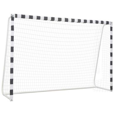 But De Football 300x200x90 Cm Métal Noir Et Blanc But De Football 300x200x90 Cm Métal Noir Et Blanc