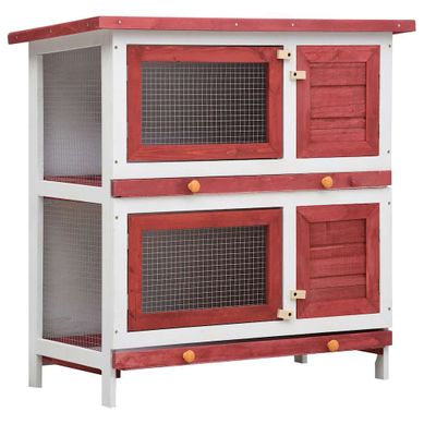 Clapier Pour Lapin Avec Maille Et Toit En Asphalte Multi-niveaux 4 Portes Bois Anti-fuite Clapier Pour Lapin Avec Maille Et Toit En Asphalte Multi-niveaux 4 Portes Bois Anti-fuite