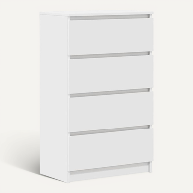 Commode - Chiffonnier Blanc 60x35x98,5 Cm Bois D'ingénierie Meuble De Rangement