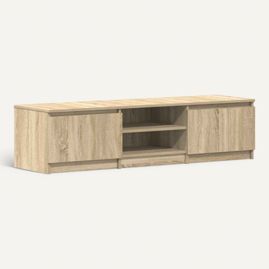 Meuble TV Chêne Sonoma 140x40x35,5 Cm Bois Contreplaqué